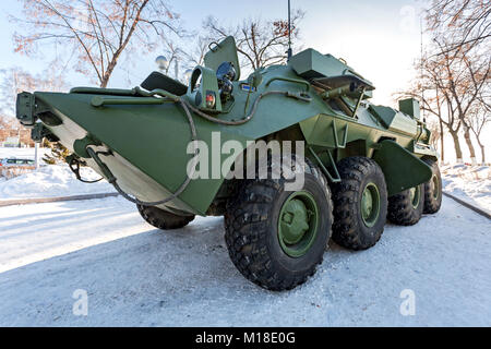 Samara, Russland - Januar 27, 2018: Die Unified command - Personal Fahrzeug R-149 MA 1 der russischen Armee auf der BTR-80 basiert Stockfoto