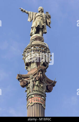 Columbus Statue, Barcelona, Katalonien, Spanien Stockfoto