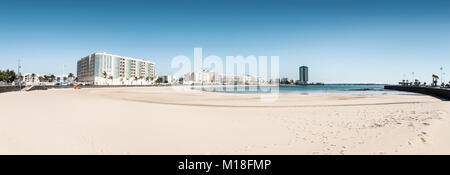 Stadt Strand Playa del Reducto, Arrecife, Lanzarote, Spanien Stockfoto