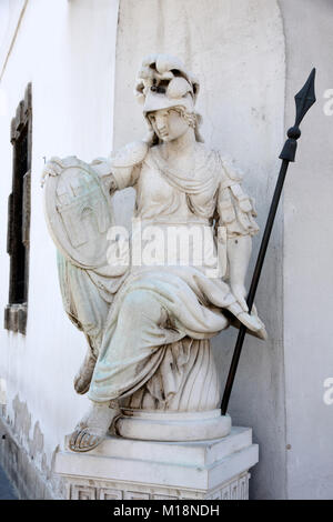 Details der Pallas Athene Statue in Budapest, Ungarn Stockfoto