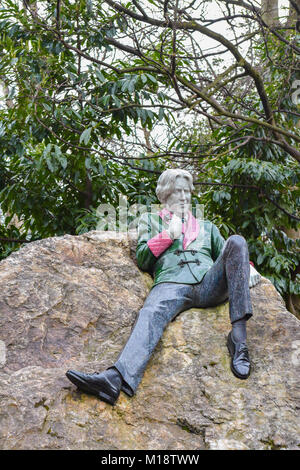 Oscar Wilde Statue - Merrion Square, Dublin, Irland Stockfoto