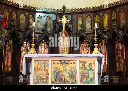 STONE Town, Sansibar - Jan 3, 2018: Altar der Kirche Christi Anglikanische Kathedrale, Stone Town, Sansibar Afrika, UNESCO Weltkulturerbe Stockfoto