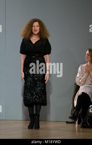 22. Februar 2009. London Fashion Week. Fashion Designer Nicole Farhi. Stockfoto