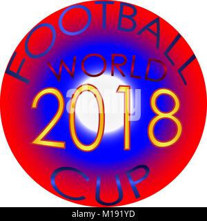 Fußball wm in Russland Logo 2018, Kunst Emblem Stock Vektor