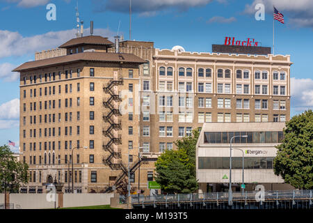 In der Innenstadt von Waterloo, Iowa fotografiert. Stockfoto