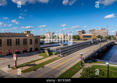 In der Innenstadt von Waterloo, Iowa fotografiert. Stockfoto