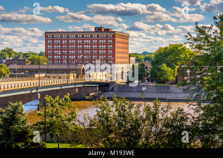 In der Innenstadt von Waterloo, Iowa fotografiert. Stockfoto