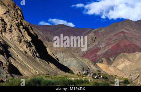 Die bunten Berge von markha Valley in Ladakh Stockfoto