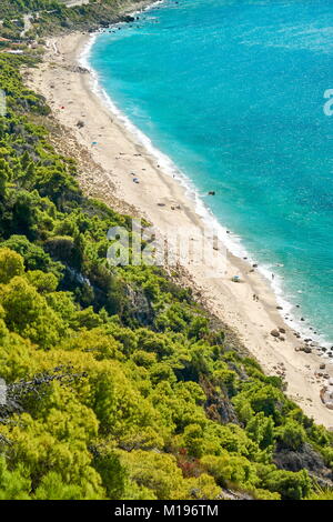 Strand Pefkoulia, Lefkada Insel, Griechenland Stockfoto