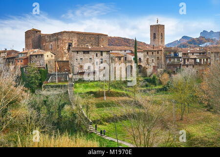 Santa Pau, Garrotxa Natural Park, Provinz Girona, Katalonien, Spanien Stockfoto