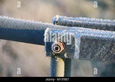 Ein frostiger Morgen in Amberley West Sussex Stockfoto