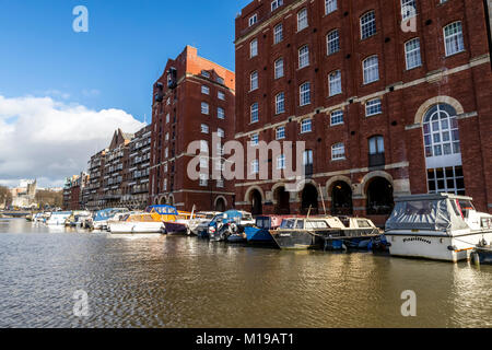 Redcliffe zurück Landung, Bristol, UK. Stockfoto