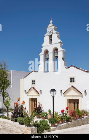 Kleine Griechische orthodoxe Kirche, Margaritas Dorf, Rethymno, Kreta (Kriti), Griechenland Stockfoto