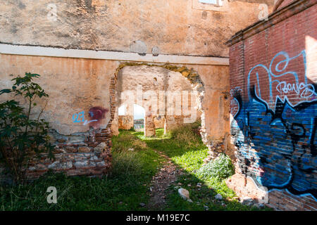 San Joaquin de Maro Zuckerfabrik zeitweise zwischen 1880 und 1930 in einem Gebiet namens Las Mercedes. Von Joaquín Pérez del Pulgar gegründet, Stockfoto
