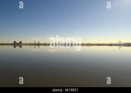 Anzeigen von New York City von Richard w De Korte Park, NJ Stockfoto