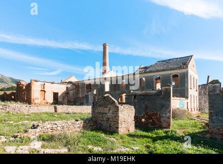 San Joaquin de Maro Zuckerfabrik zeitweise zwischen 1880 und 1930 in einem Gebiet namens Las Mercedes. Von Joaquín Pérez del Pulgar gegründet, Stockfoto