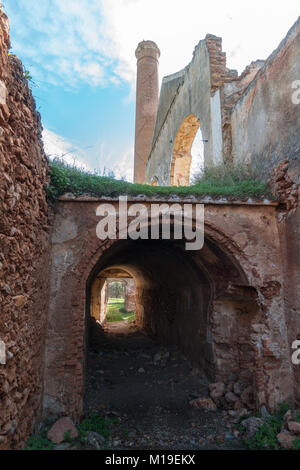 San Joaquin de Maro Zuckerfabrik zeitweise zwischen 1880 und 1930 in einem Gebiet namens Las Mercedes. Von Joaquín Pérez del Pulgar gegründet, Stockfoto