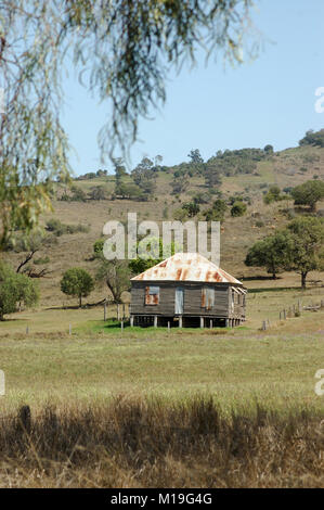 Alte Queensland Bauernhaus, Darling Downs, Queensland, Australien Stockfoto