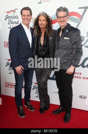 LOS ANGELES, Ca - 28. Januar: Patrick Lawler, Steven Tyler, Richard Shaw, Steven Tyler und Live Nation präsentiert die Eröffnungs-Janie Fonds Gala & GRAMMY Betrachtung Partei am Roten Studios in Los Angeles, Kalifornien am 28. Januar 2018. Credit: Faye Sadou/MediaPunch Stockfoto