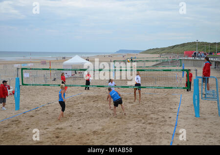 Portrush, Co Antrim, Nordirland August 8 2013 World Police & Fire Games Voilleyball Meisterschaft Stockfoto