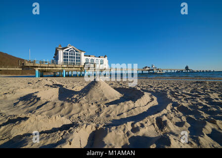 Seebrucke in Sellin auf der Insel Rügen, Ostsee, Norddeutschland Stockfoto