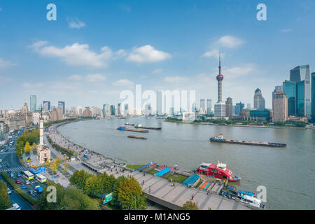 Shanghai im Tagbetrieb Stockfoto