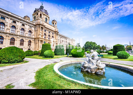 Wien, Österreich. Schönen Park der Maria-Theresien-Platz, Ringstraße in Wien, Österreich Stockfoto