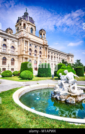 Wien, Österreich. Schönen Park der Maria-Theresien-Platz, Ringstraße in Wien, Österreich Stockfoto