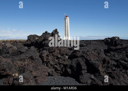 Malarrif lighhouse an der Westküste von Island Stockfoto