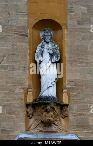 Christus Statue, Katholische Kathedrale der Gottesmutter Maria und dem Hl. Thomas von Canterbury, Northampton, Großbritannien Stockfoto
