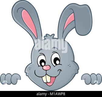 Lauern Osterhase Thema Bild 1-eps 10 Vector Illustration. Stock Vektor