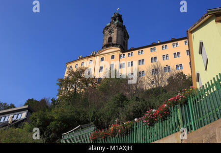 Schloss Heidecksburg war die Residenz der Fürsten zu Schwarzburg-Rudolstadt in Rudolstadt, Bundesland Thüringen, Deutschland Stockfoto