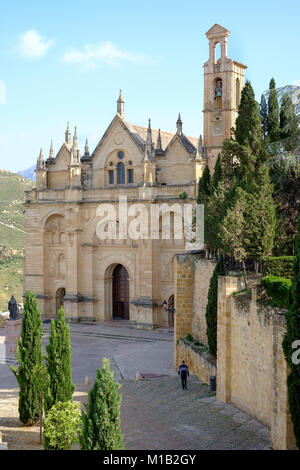 Eingang zu den Königlichen Stiftskirche Santa María La Mayor (Colegiata de Santa Maria la mayor), Antequera, Málaga, Andalusien, Spanien Stockfoto