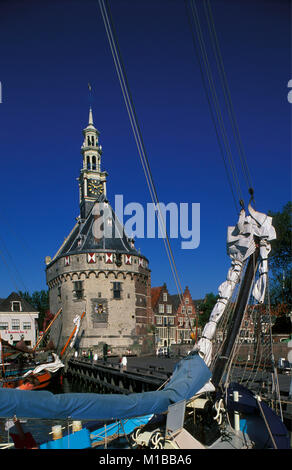 Die Niederlande. Hoorn. Alten Hafen aus dem 16. Jahrhundert. Stockfoto