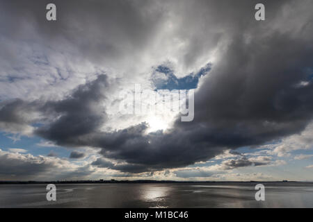 Die große Fluss Severn Estuary von tintern Dock, Gloucestershire. Stockfoto