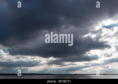 Die große Fluss Severn Estuary von tintern Dock, Gloucestershire. Stockfoto