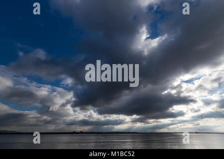 Die große Fluss Severn Estuary von tintern Dock, Gloucestershire. Stockfoto