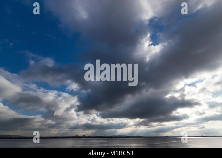 Die große Fluss Severn Estuary von tintern Dock, Gloucestershire. Stockfoto