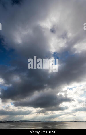 Die große Fluss Severn Estuary von tintern Dock, Gloucestershire. Stockfoto