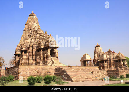 Kandariya Mahadeva in Khajuraho, Madya Pradesh, Indien. Weltkulturerbe der UNESCO Stockfoto