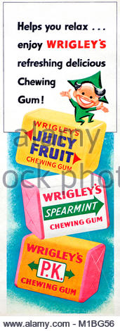 Wrigleys Spearmint Gum Werbung Stockfotografie Alamy