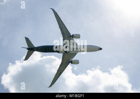 Berlin Schönefeld, Deutschland, Juni 03. 2016.; Airbus A350 - 900 XWB während der ILA in Berlin Schönefeld. Stockfoto