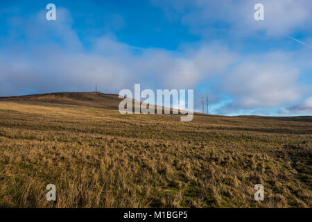 Blick auf Divis und den Schwarzen Berg, National Trust, Belfast, Nordirland Stockfoto