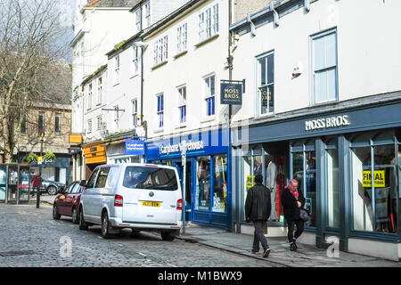 Eine Straße in Truro - Stadt Truro in Cornwall. Stockfoto