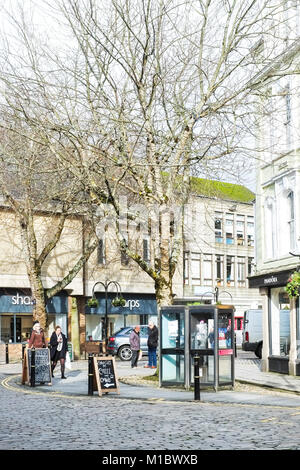 Eine Straße in Truro - Stadt Truro in Cornwall. Stockfoto