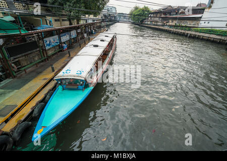 Khlong Saen Sateb Canal in Bangkok. Stockfoto