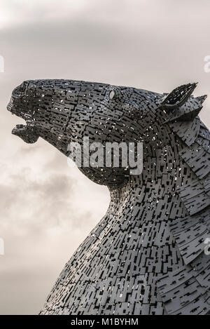 Der Aufbau Digital Skulpturen von Andy Scott im Helix Park, Falkirk, Schottland, UK konzipiert Stockfoto