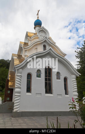 Tempel des Symbols der Schmerzhaften Muttergottes beruhigen meine Schmerzen Heiligen Trinity-Georgievsky weiblichen Kloster im Dorf Lesnoye, Adler Bezirk Region Krasnodar Stockfoto