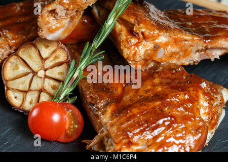 Bbq Ribs vom Grill Stockfoto