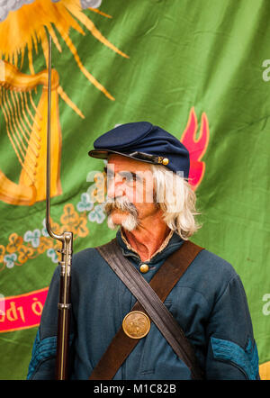 Bürgerkrieg Encampment Paxton, Massachusetts, USA Stockfoto